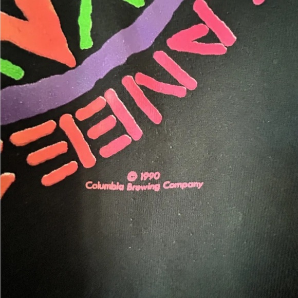 Authentic vintage 90’s Kokanee beer neon graphic crew neck sweater - Picture 2 of 6